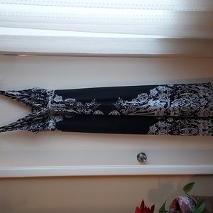 Black and white long dress